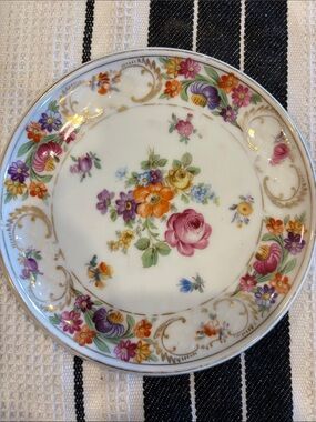 Empress Dresden Flowers China Bread Butter Plate